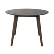 Pemberly Row Drop Leaf Dining Table with Splayed Legs in Brown