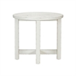 Pemberly Row Round End Table with X Style Trestle Base in White