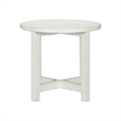 Pemberly Row Round End Table with X Style Trestle Base in White