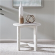 Pemberly Row Round End Table with X Style Trestle Base in White
