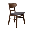 Pemberly Row 4 Piece Triangle Dining Table Set in Walnut and Linen