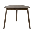 Pemberly Row 4 Piece Triangle Dining Table Set in Walnut and Linen