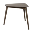 Pemberly Row 4 Piece Triangle Dining Table Set in Walnut and Linen