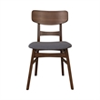 Pemberly Row 4 Piece Triangle Dining Table Set in Walnut and Linen