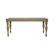 Pemberly Row Rectangular Leg Dining Table with 18 Inch Leaf in Brown