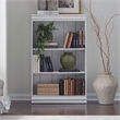 Pemberly Row 48 Inch Bookcase with Fixed Shelves and Planked Back in White