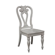 Pemberly Row 5 Piece Pedestal Dining Table Set in Antique White Finish