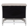 Pemberly Row California King Upholstered Tufted Sleigh Bed in White