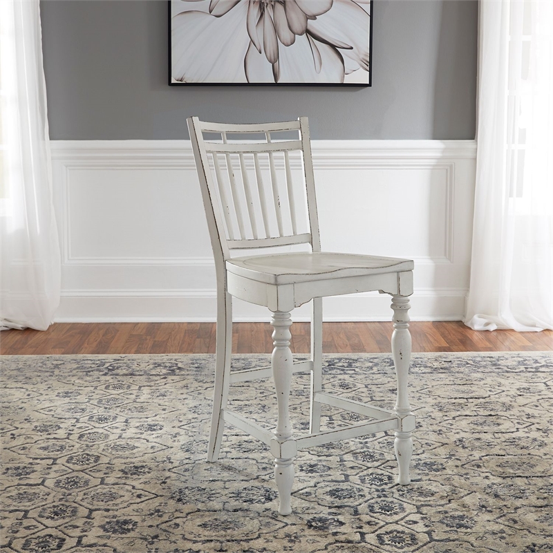 Pemberly Row 5 Piece Gathering Table Dining Set with Chairs in White