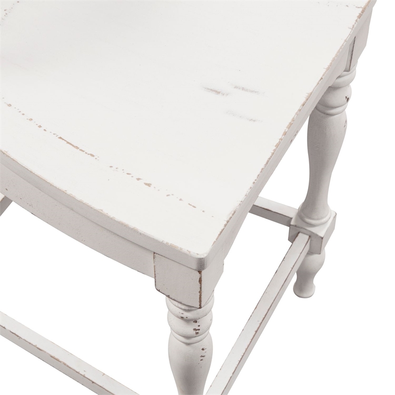 Pemberly Row 5 Piece Gathering Table Dining Set with Chairs in White