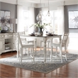 Pemberly Row 5 Piece Gathering Table Dining Set with Chairs in White