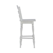 Pemberly Row Arched Ladderback Swivel Bar Stool Set of 2 in White