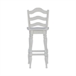 Pemberly Row Arched Ladderback Swivel Bar Stool Set of 2 in White