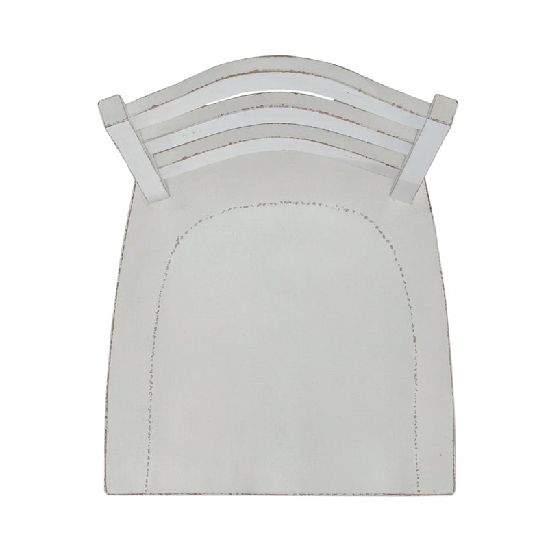 Pemberly Row Arched Ladderback Swivel Bar Stool Set of 2 in White