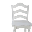 Pemberly Row Arched Ladderback Swivel Bar Stool Set of 2 in White