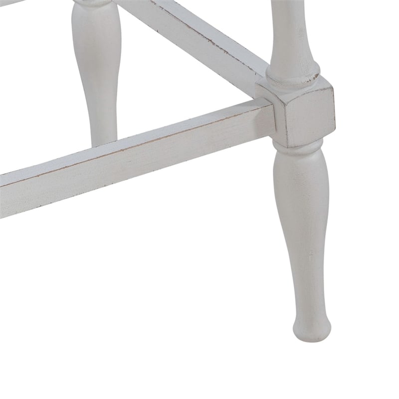 Pemberly Row Arched Ladderback Swivel Bar Stool Set of 2 in White