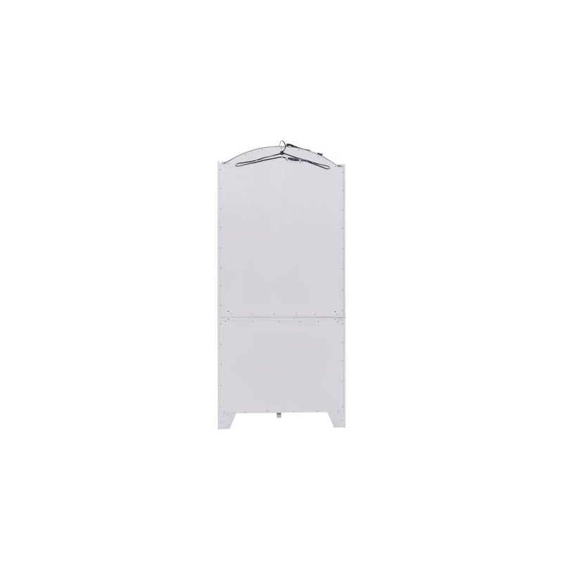 Pemberly Row Display Cabinet with Glass Doors and LED Lighting in White