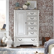 Pemberly Row Master Chest with Door and Cedar Lined Drawers in White