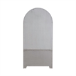 Pemberly Row Curio Cabinet with Seeded Glass Doors and LED Lighting in White
