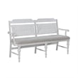 Pemberly Row Panel Back Dining Bench with Scrolled Arms in White