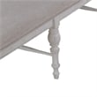 Pemberly Row Panel Back Dining Bench with Scrolled Arms in White
