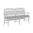 Pemberly Row Panel Back Dining Bench with Scrolled Arms in White