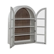 Pemberly Row Bunching Curio Cabinet Set with Glass Doors in White