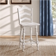 Pemberly Row Arched Ladderback Swivel Counter Height Chairs 2 Piece
