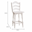 Pemberly Row Arched Ladderback Swivel Counter Height Chairs 2 Piece