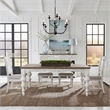 Pemberly Row 5 Piece Rectangular Dining Set with Panel Back Chairs in White