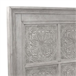 Pemberly Row California King Tile Panel Bed with Crown Molding in White