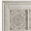 Pemberly Row Queen Decorative Panel Headboard with Ceiling Tile Design in White