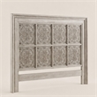 Pemberly Row Queen Decorative Panel Headboard with Ceiling Tile Design in White