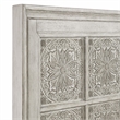 Pemberly Row Queen Decorative Panel Headboard with Ceiling Tile Design in White