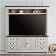Pemberly Row Entertainment Center with Shingle Accent Doors in White