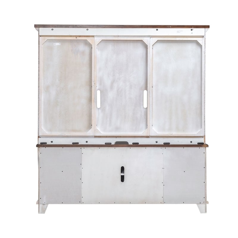 Pemberly Row Entertainment Center with Shingle Accent Doors in White