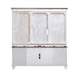 Pemberly Row Entertainment Center with Shingle Accent Doors in White