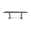 Pemberly Row 9 Piece Trestle Table Dining Room Set with Chairs in Gray Wood
