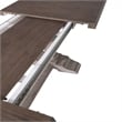 Pemberly Row 9 Piece Trestle Table Dining Room Set with Chairs in Gray Wood