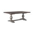 Pemberly Row 9 Piece Trestle Table Dining Room Set with Chairs in Gray Wood