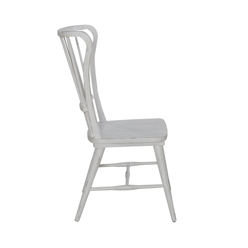 Pemberly Row 9 Piece Trestle Table Dining Room Set with Chairs in White