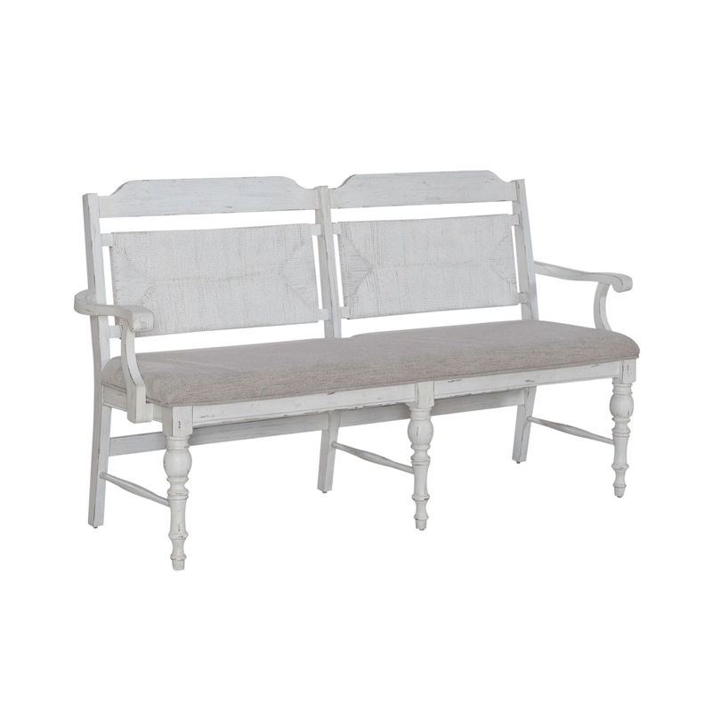 Pemberly Row 6 Piece Rectangular Table Dining Room Set in White