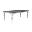 Pemberly Row 6 Piece Rectangular Table Dining Room Set in White