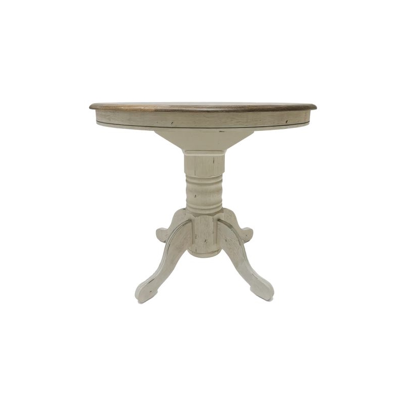 Pemberly Row 5 Piece Gathering Table Set with Windsor Swivel Chairs in White