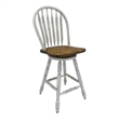 Pemberly Row 5 Piece Gathering Table Set with Windsor Swivel Chairs in White
