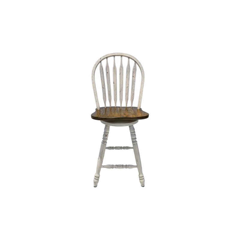 Pemberly Row 5 Piece Gathering Table Set with Windsor Swivel Chairs in White
