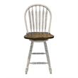 Pemberly Row 5 Piece Gathering Table Set with Windsor Swivel Chairs in White