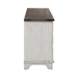 Pemberly Row 75 Inch Entertainment Console with Shingle Accent Doors in White