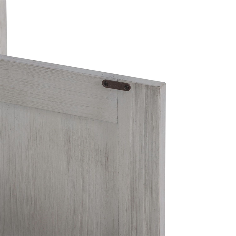 Pemberly Row 75 Inch Entertainment Console with Shingle Accent Doors in White