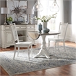 Pemberly Row 3 Piece Drop Leaf Dining Table Set in Antique White